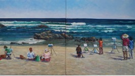 Pintando en Tunquen